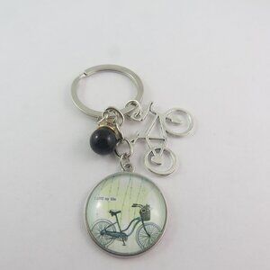 Bicycle Keychain Bike Lover Gift Bike Key Ring I Love My Bike Charm Key Chain